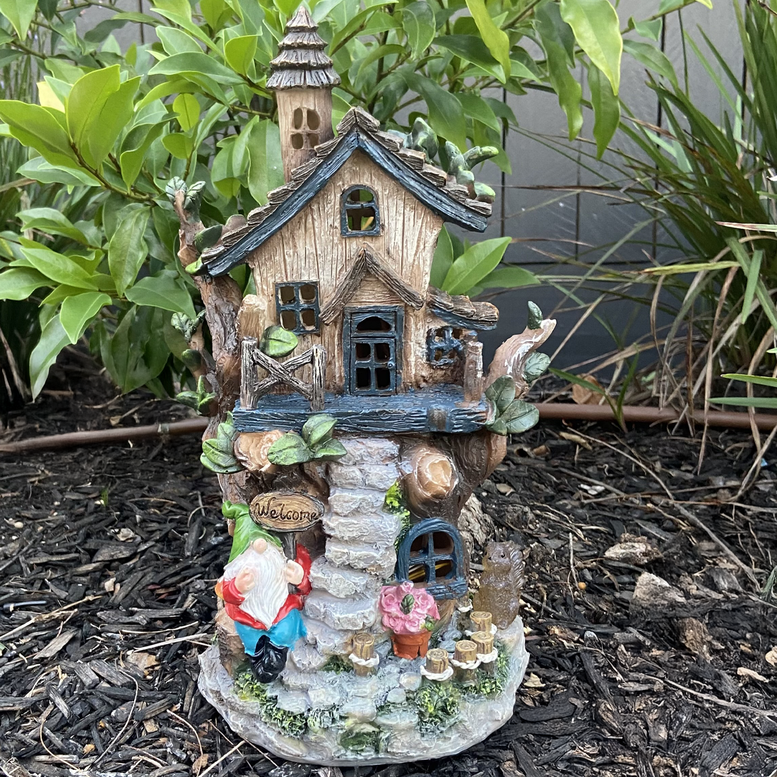 Solar Fairy Garden Gnome Welcome House