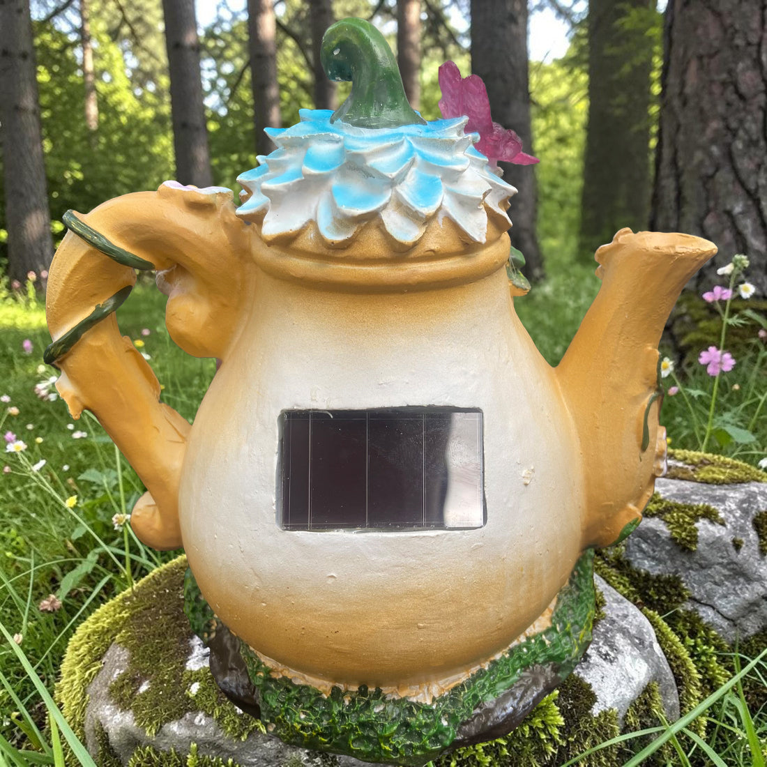 Solar Fairy Garden Teapot Home