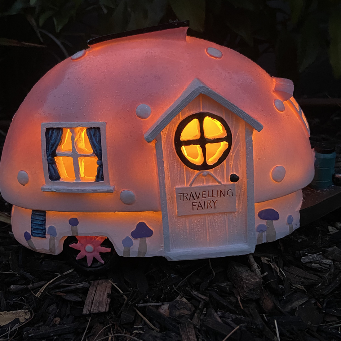 Solar Fairy Pink Caravan