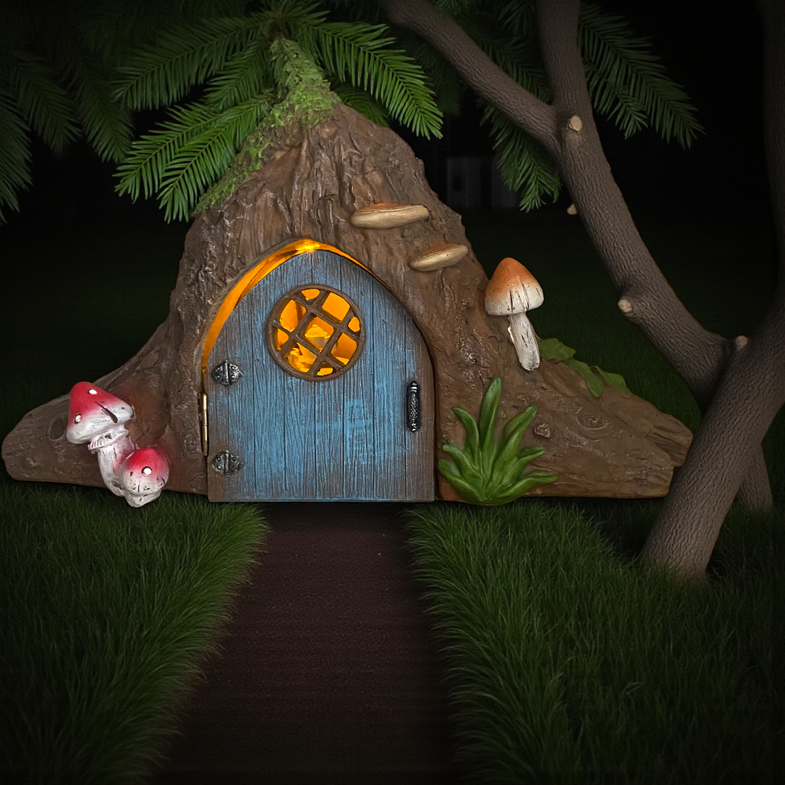 Solar Hobbit House with Opening Door