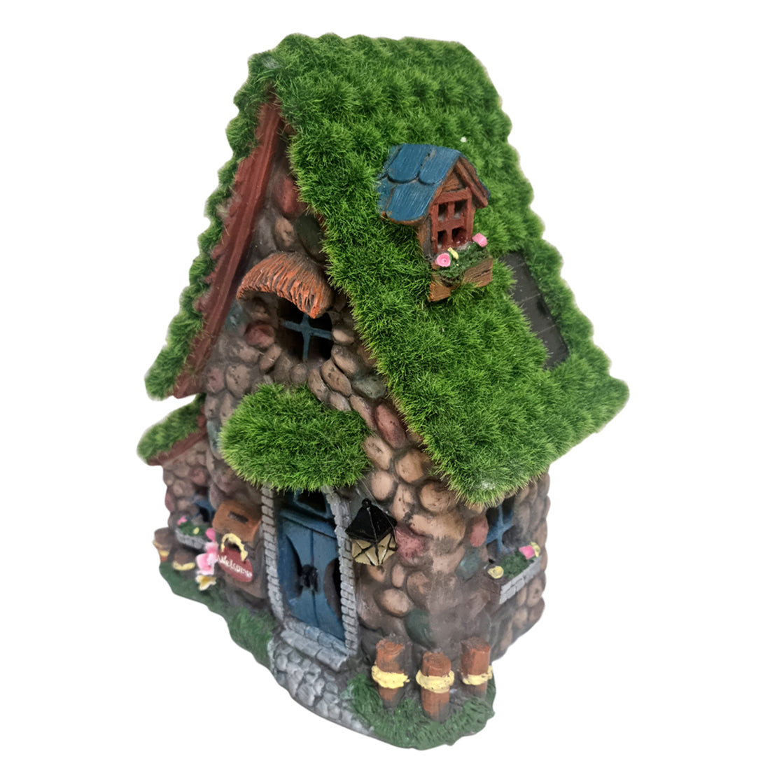 Solar Mossy Stone Cottage With Butterfly
