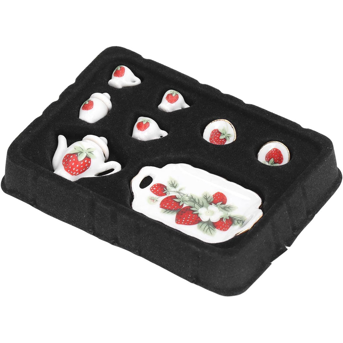 Strawberry Tea Set with Tray
