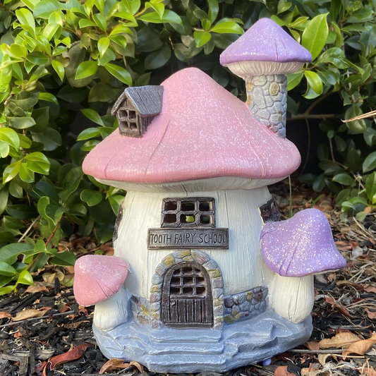 Tooth Fairy School Solar Fairy Garden House