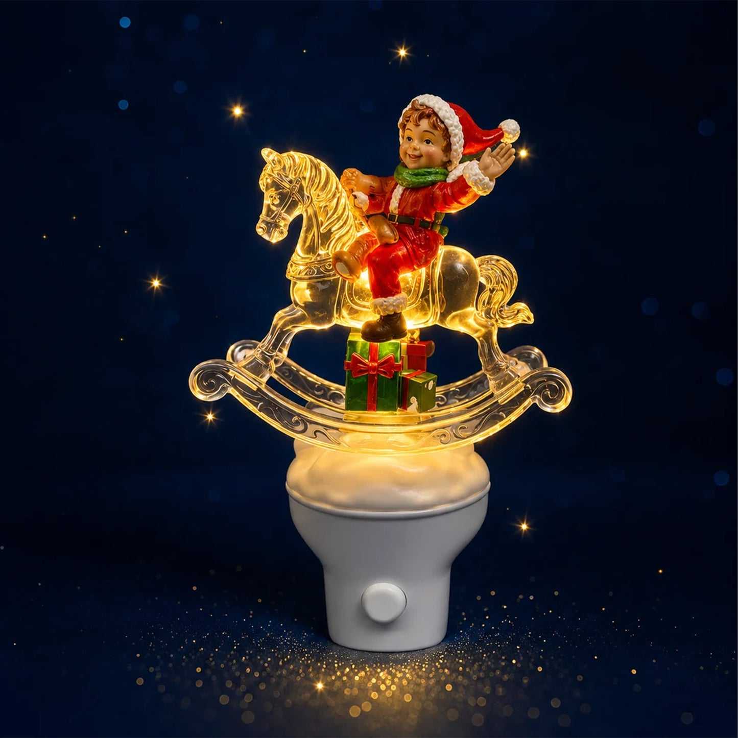 Twinkle Tide Plug-in Night Light with Rocking Horse