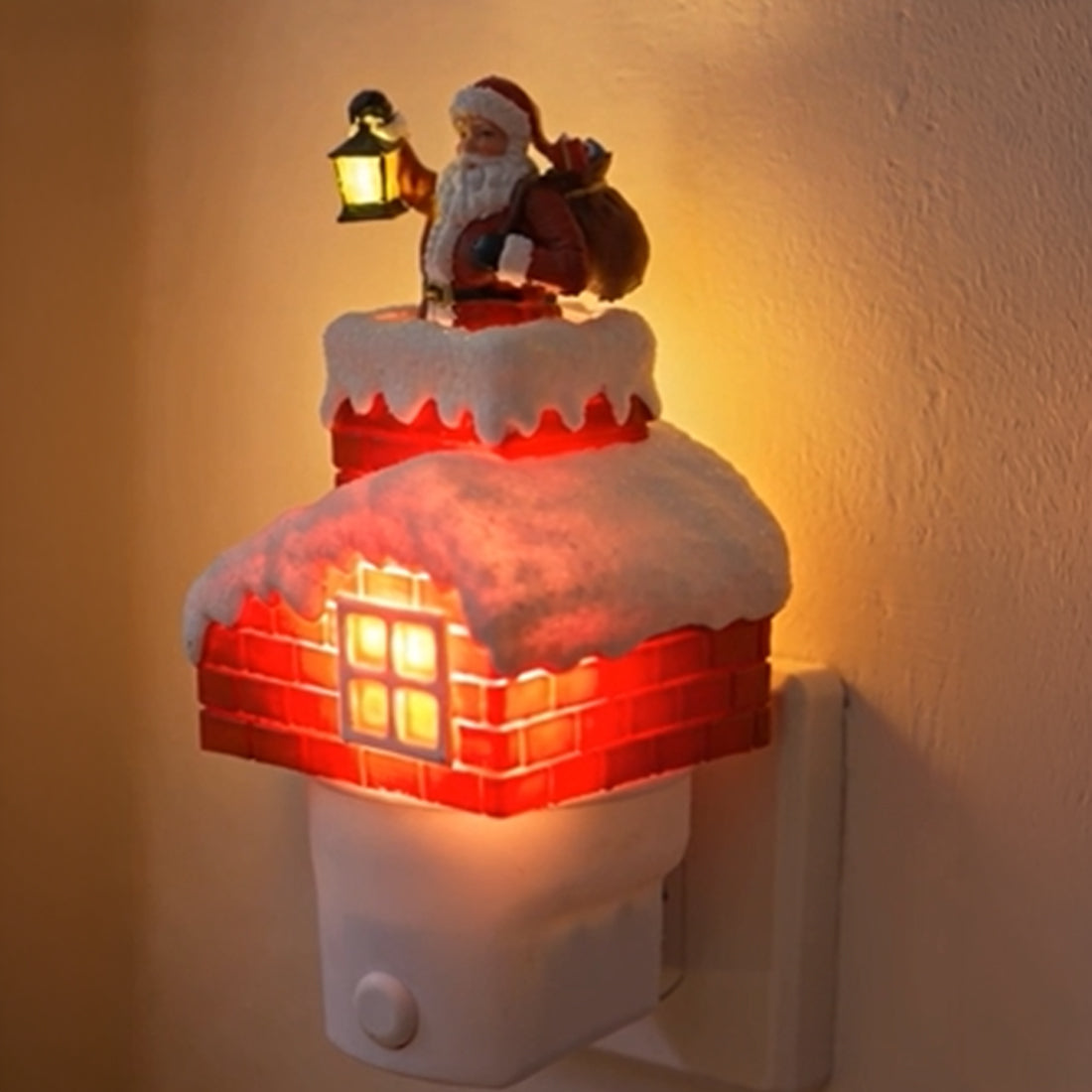 Twinkle Tide Plug-in Night Light with Santa Chimney