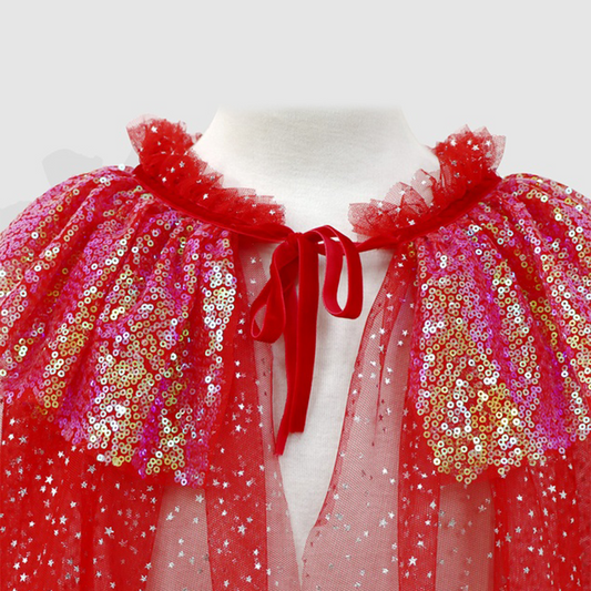 Twinkling Christmas Red Fairy Cape