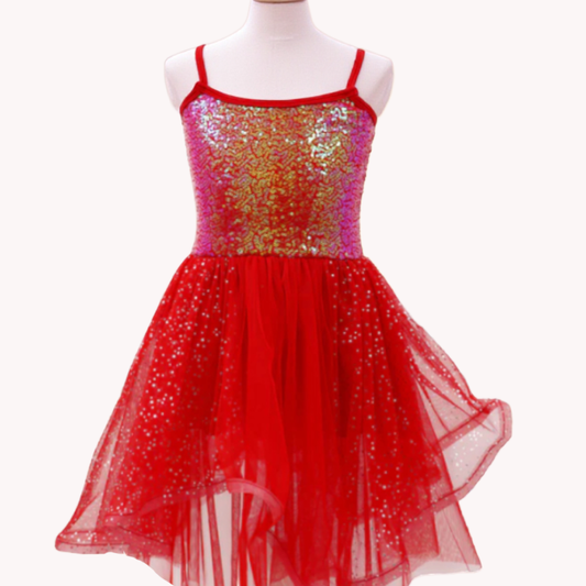 Twinkling Christmas Red Fairy Dress