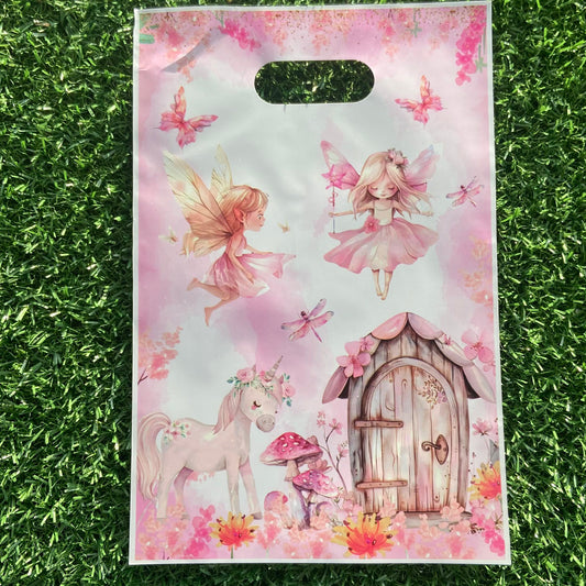 Unicorn and Fairy Pink Party Gift Bags Pack 10