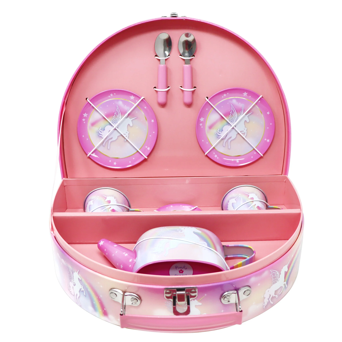 Unicorn Dreamer 9 Piece Tin Tea Set in Carry Case