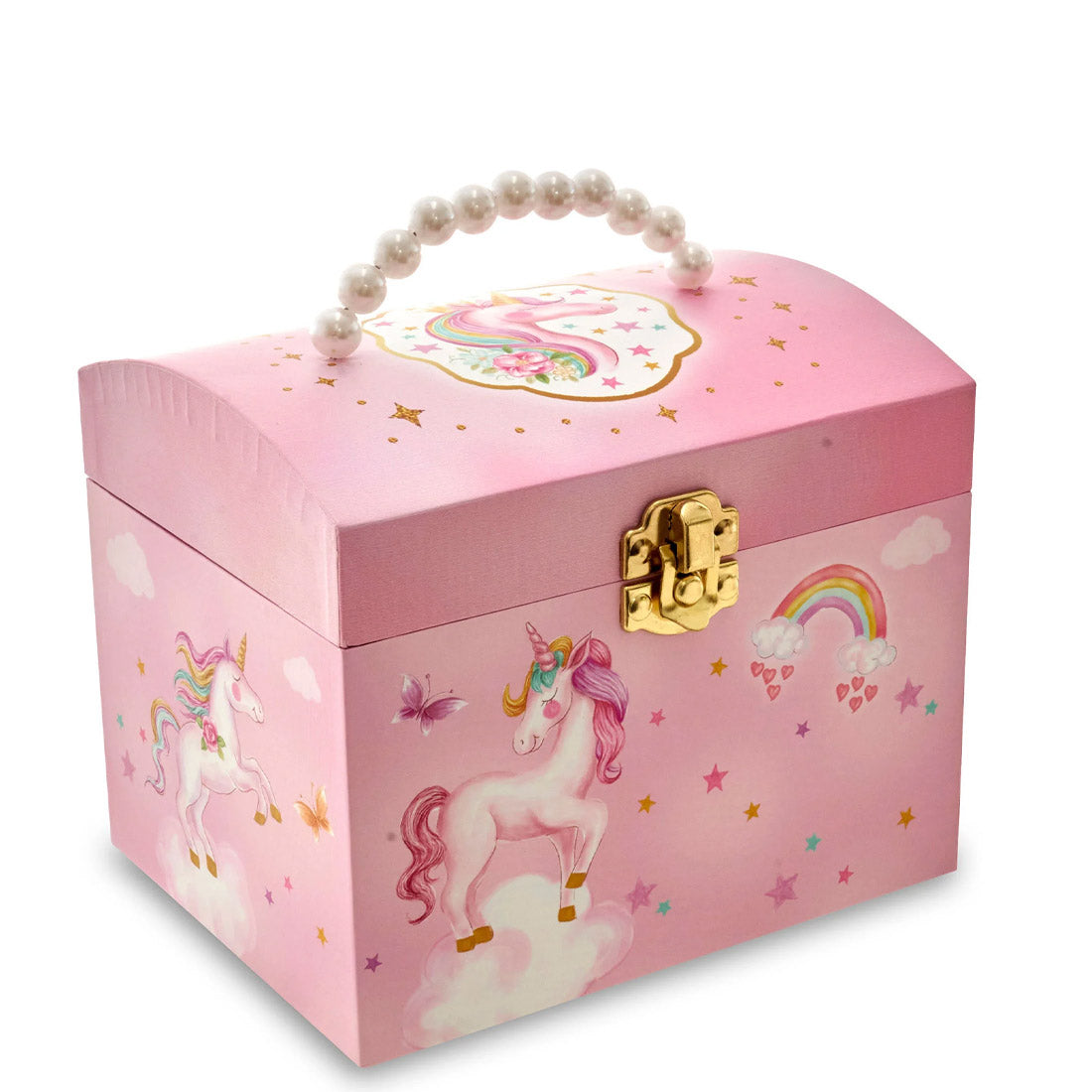 Unicorn Musical Jewellery Box with Pearl Handle