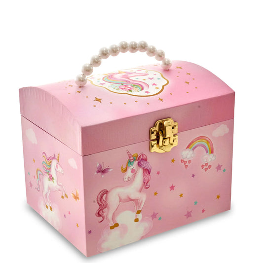Unicorn Musical Jewellery Box with Pearl Handle