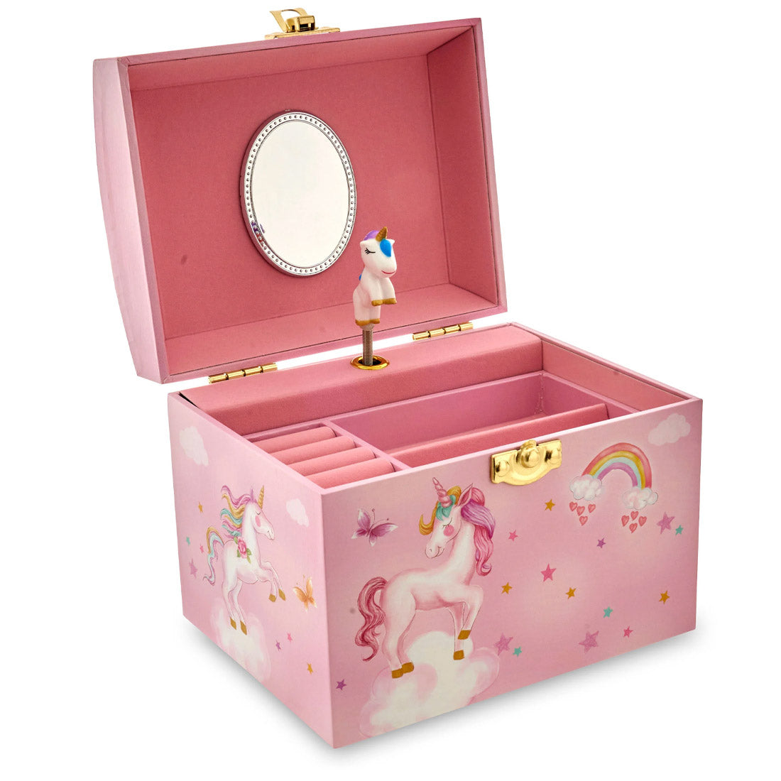 Unicorn Musical Jewellery Box with Pearl Handle