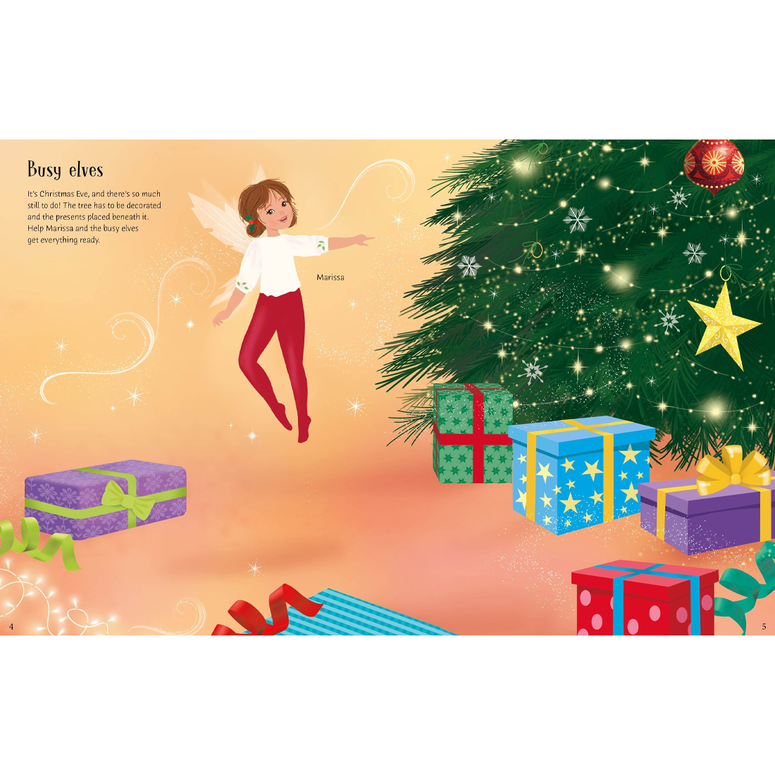 Usborne Sticker Dolly Dressing Christmas Fairies