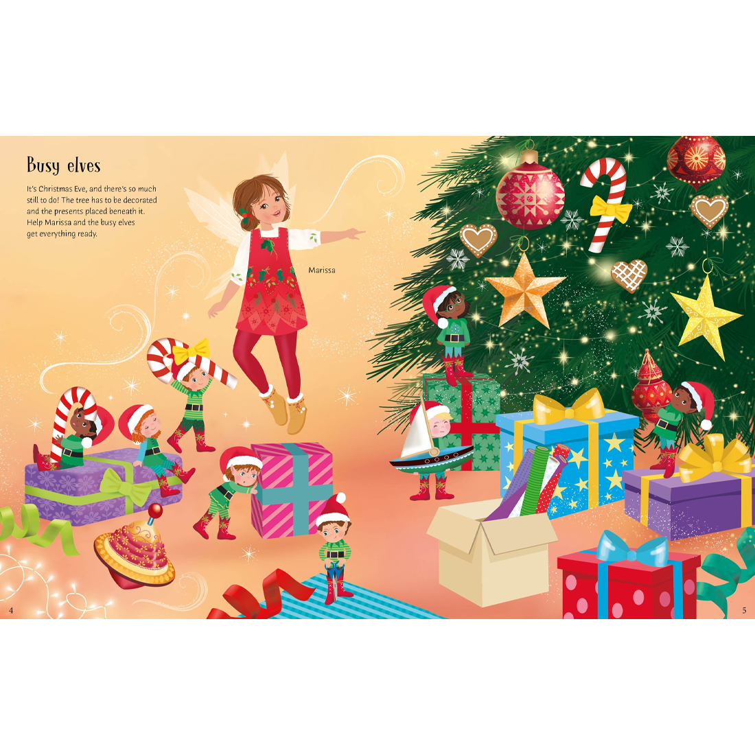 Usborne Sticker Dolly Dressing Christmas Fairies
