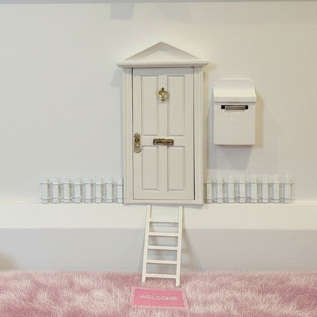 White Fairy Door Set