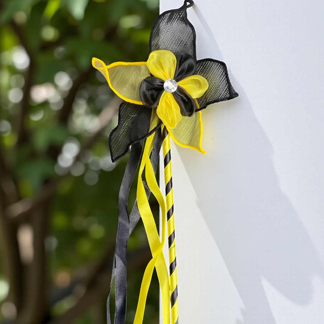 Yellow and Black Bee Handmade Fairy Wand