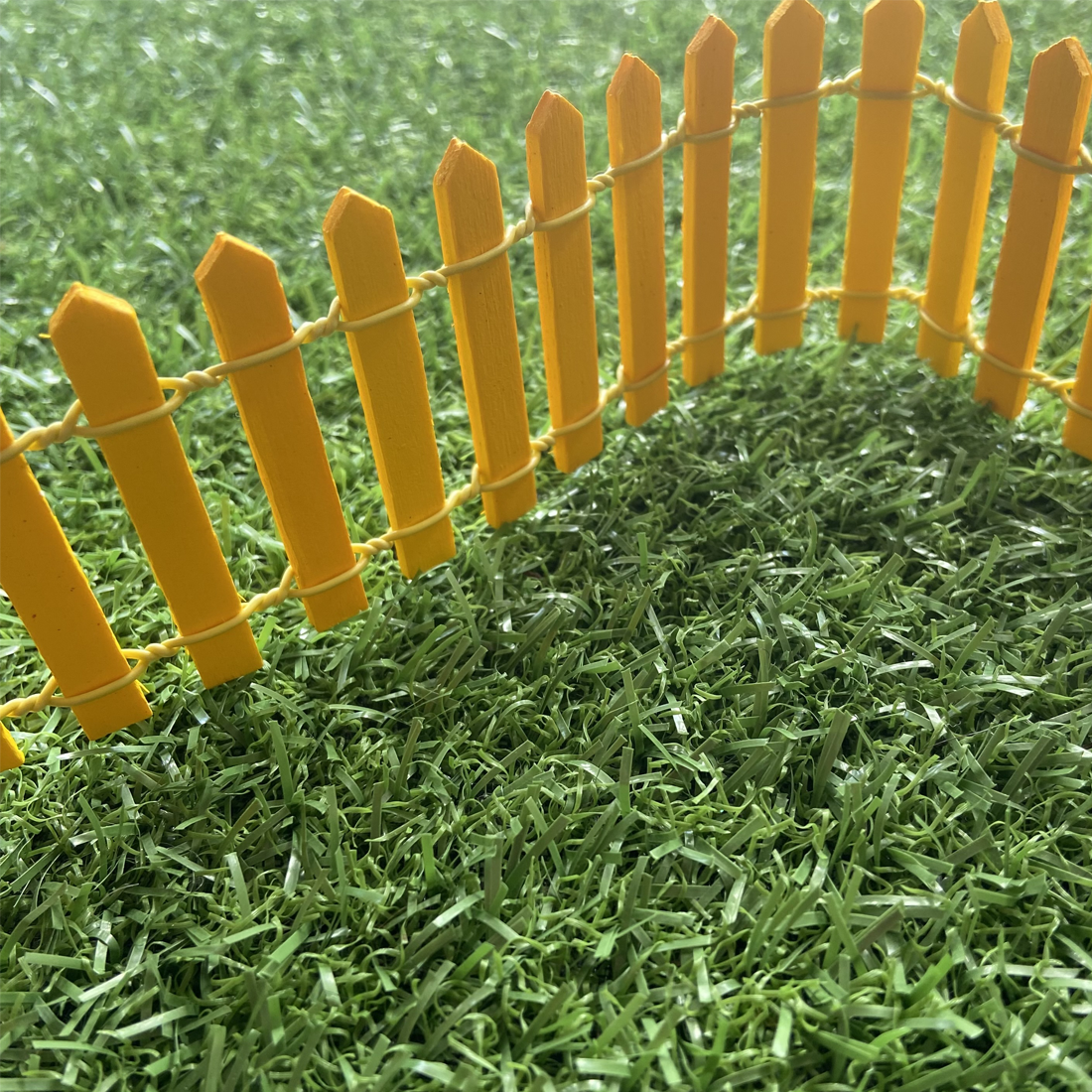 Yellow Fairy Garden Picket Fence 90cm x 5cm