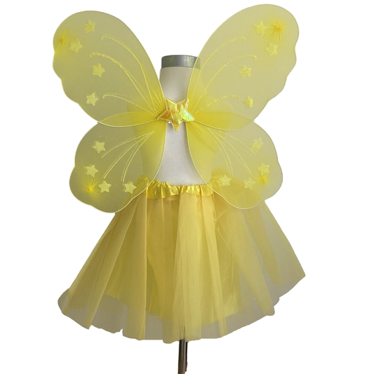 Yellow Fairy Tutu and Wing Set