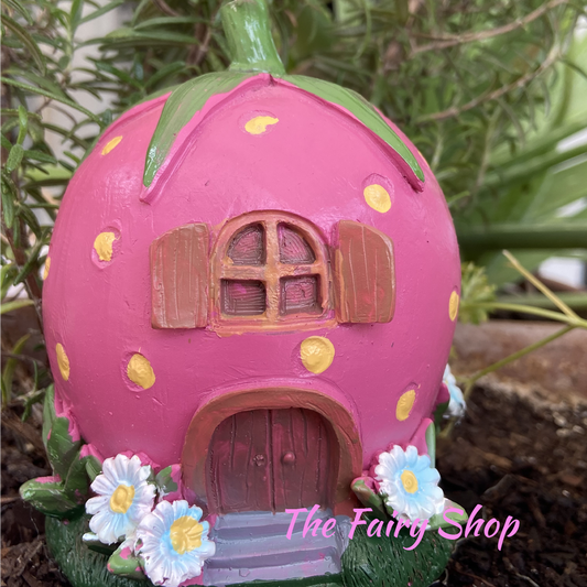10cm Strawberry Fairy Garden House