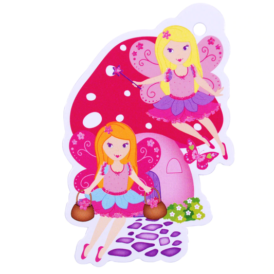 2 Fairies with a Toadstool Gift Tag