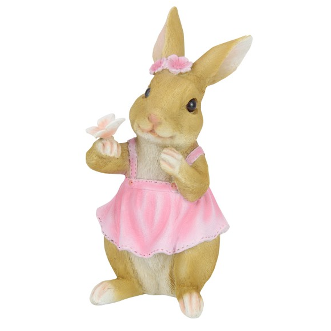 24cm Bunny in Pink Dress Figurine