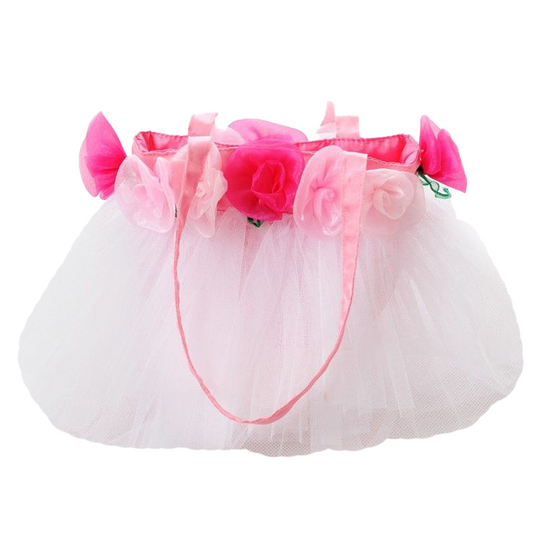 Fairy Tutu Tulle Girls Hand Bag Soft Pink & White