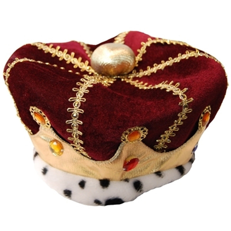 Plush Burgundy Red Royal Crown