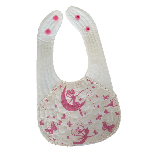 Pink Handmade Fairy Baby Bibs