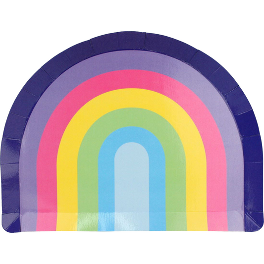 Rainbow Shape Paper Plates 26CM 8pk