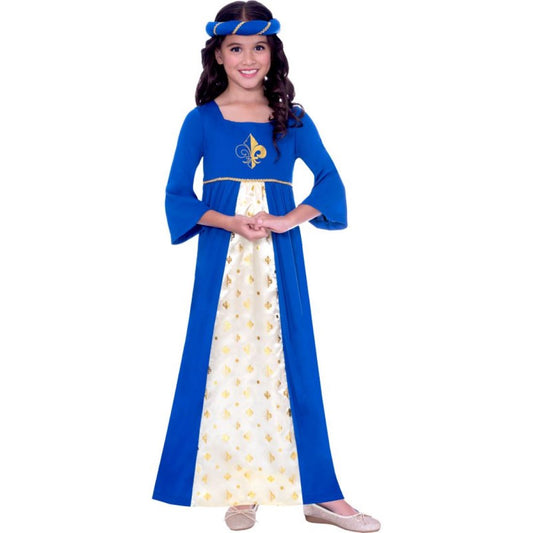 Girls Tudor Medieval Costume - Blue