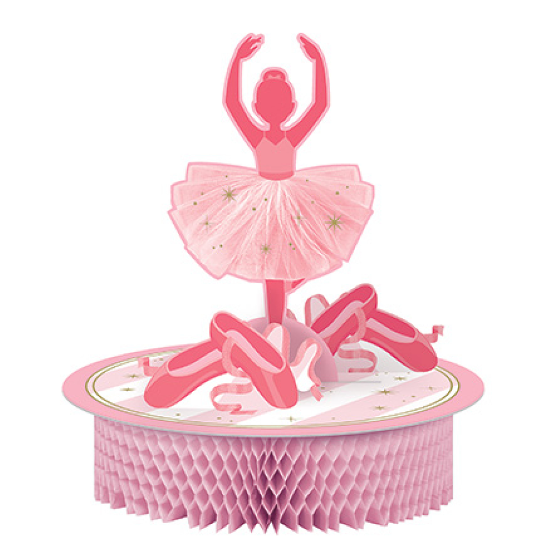 Ballerina Pink Twinkle Toes Honeycomb Centrepiece