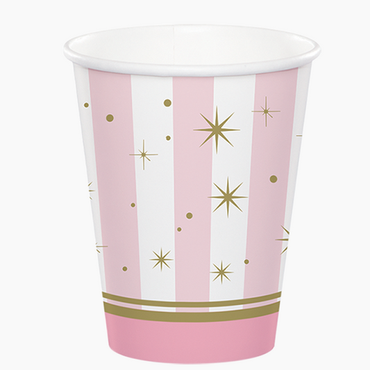 Ballerina Pink Twinkle Toes Paper Cups 8 Pack