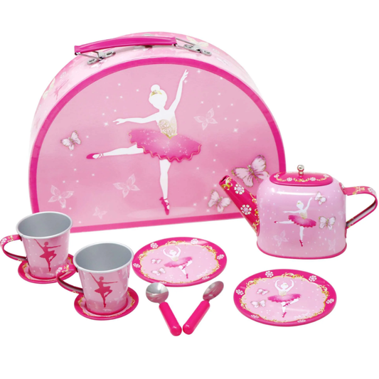 Butterfly Ballet Tin Tea Set