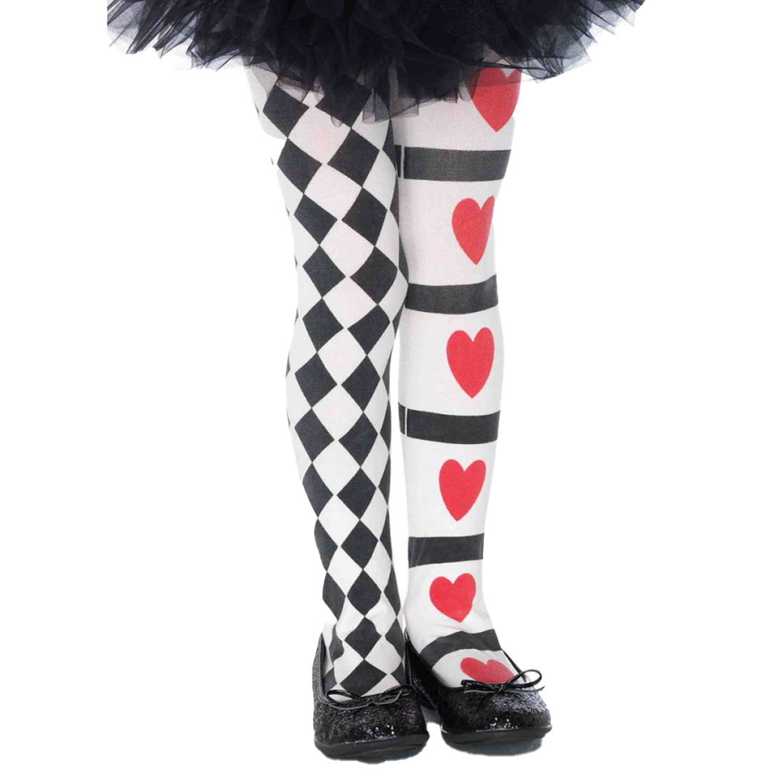 Child Harlequin And Hearts Costume Tights