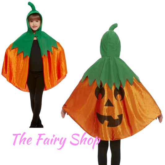 Child Pumpkin Hooded Cape