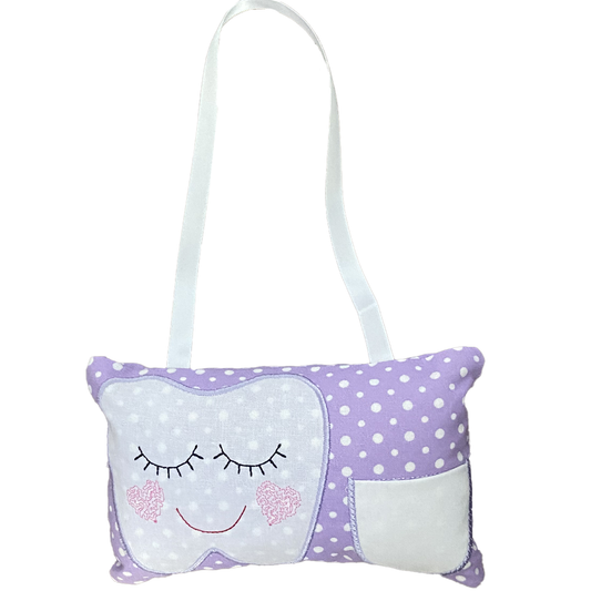 Child's Tooth Fairy Hanging Pillow Cushion in Purple