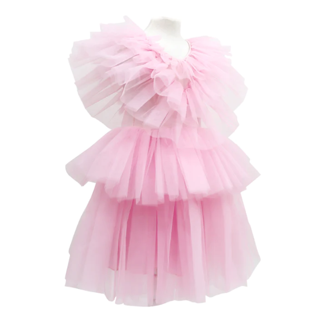 Claris The Chicest Mouse Pink Ruffled Tulle Dress