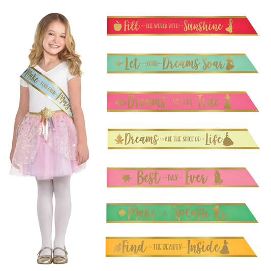 Disney Princess Once Upon A Time Sashes Pack of 8