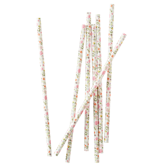 Ditsy Floral Paper Straws