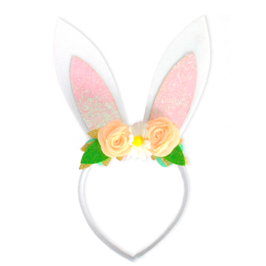 Easter Bunny Headband With Flowers