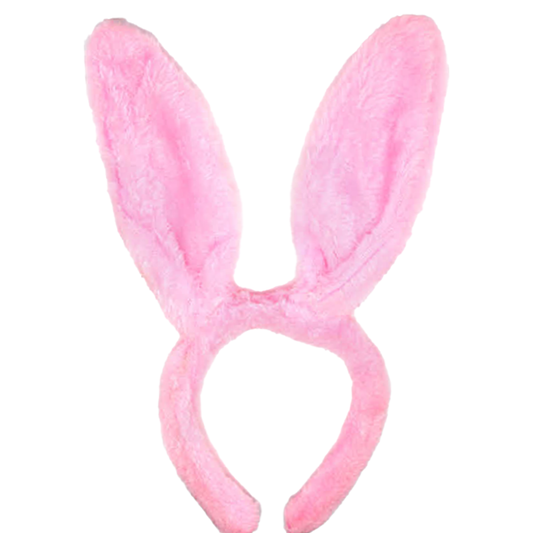 Easter Plush Pink Bunny Ears Headband