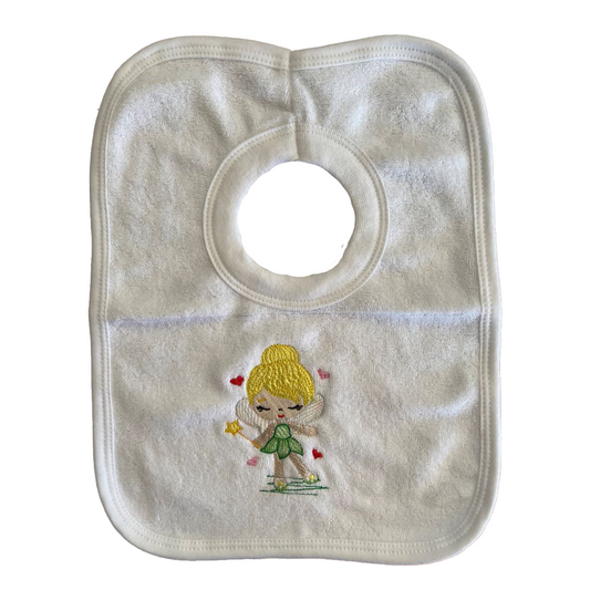 Embroidered Fairy Baby Bib