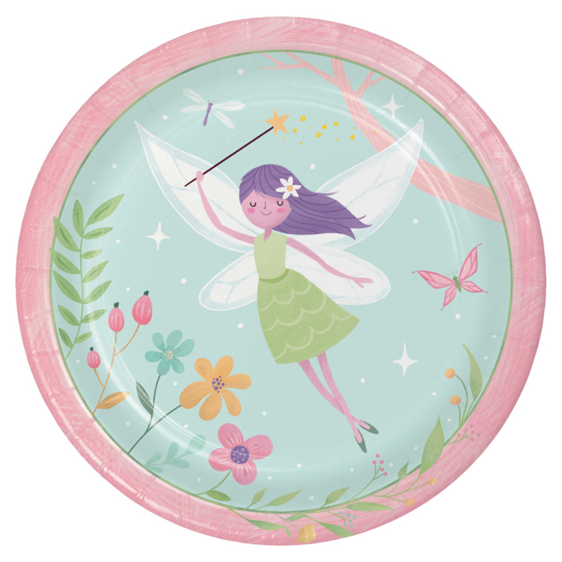 Fairy Forest Lunch Paper Party Plates 8pk