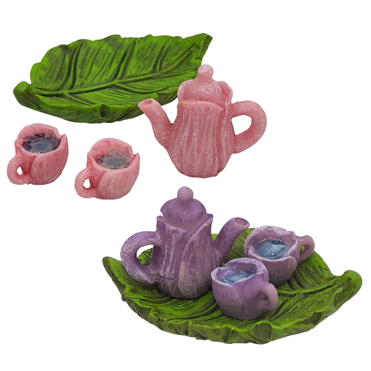 Fairy Garden Leaf Tea Set