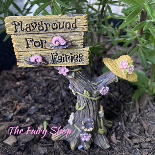 Fairy Garden Playground For Fairies Sign