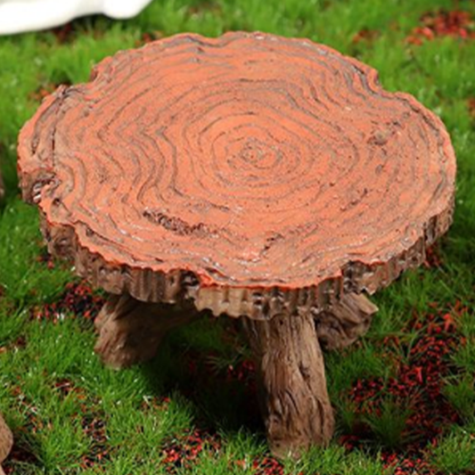 Fairy Garden Tree Stump Table
