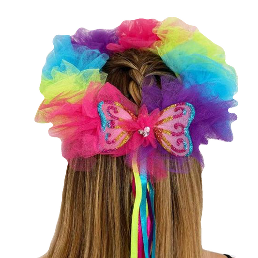 Fairy Princess Tulle Multi Colour Carnival Butterfly Garland Halo