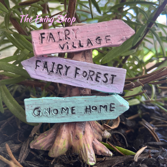 Fairy Garden Sign Post