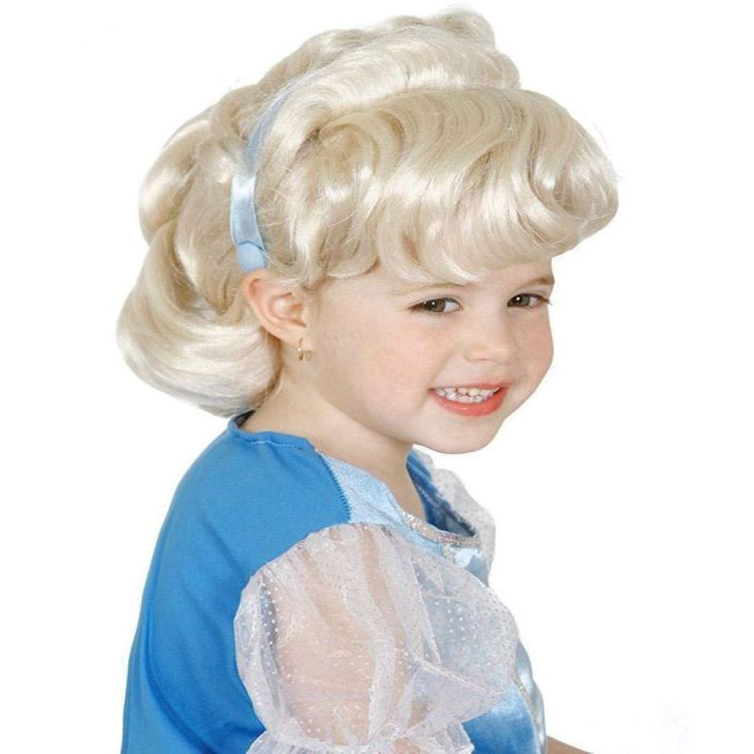 Disney Princess Cinderella Girl's Blonde Up do Costume Wig