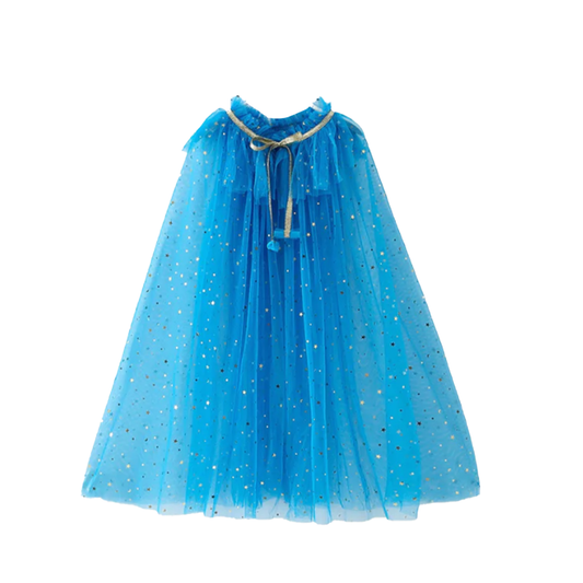 Girls Princess Blue Cape Cloak